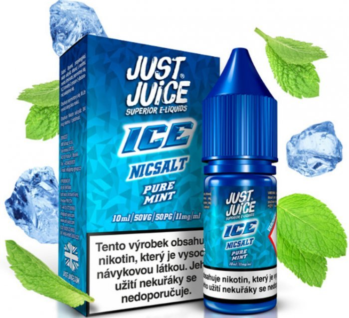 Levně Just Juice (Just Juice Salt) 10ml ICE Pure Mint (Máta & mentol) Nikotín: 11mg