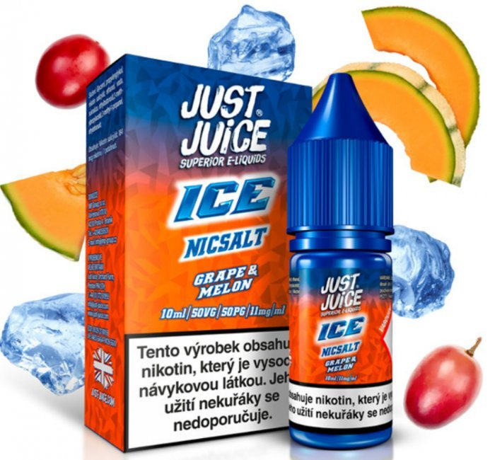 Levně Just Juice (Just Juice Salt) 10ml ICE Grape & Melon (Ledové hroznové víno & cukrový meloun) Nikotín: 11mg