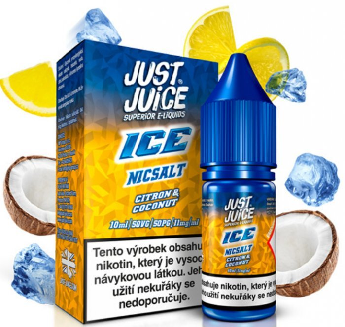 Levně Just Juice (Just Juice Salt) 10ml ICE Citron & Coconut (Ledový citron & kokos) Nikotín: 11mg