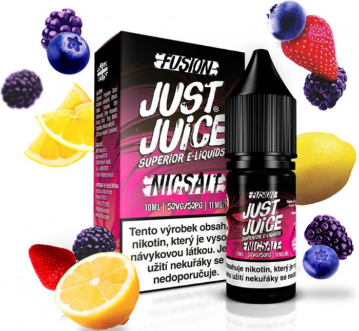 Levně Just Juice (Just Juice Salt) 10ml Fusion Berry Burst & Lemonade (Lesní ovoce s citronem) Nikotín: 11mg