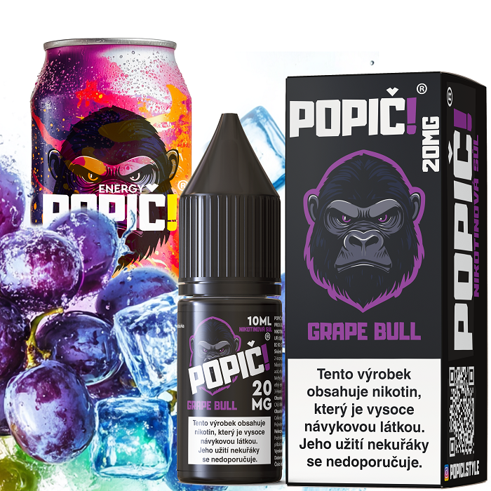 Levně Popič! (Popič! 20mg Salt) 10ml Grape Bull