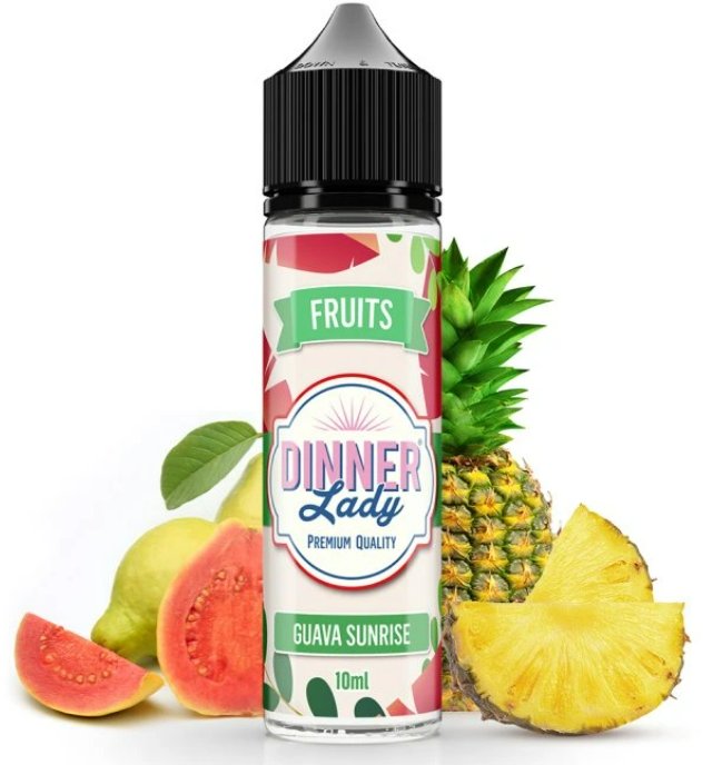Levně Dinner Lady Příchuť Dinner Lady-Fruits Shake and Vape 10/60ml Guava Sunrise
