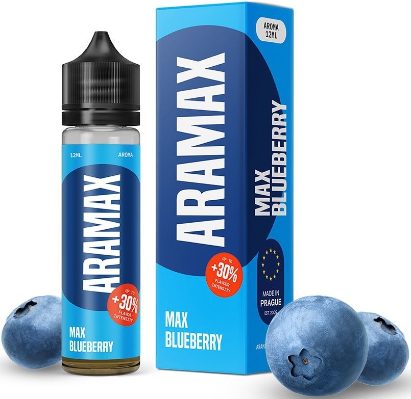 Levně Příchuť Aramax Shake and Vape 10/60ml Max Blueberry