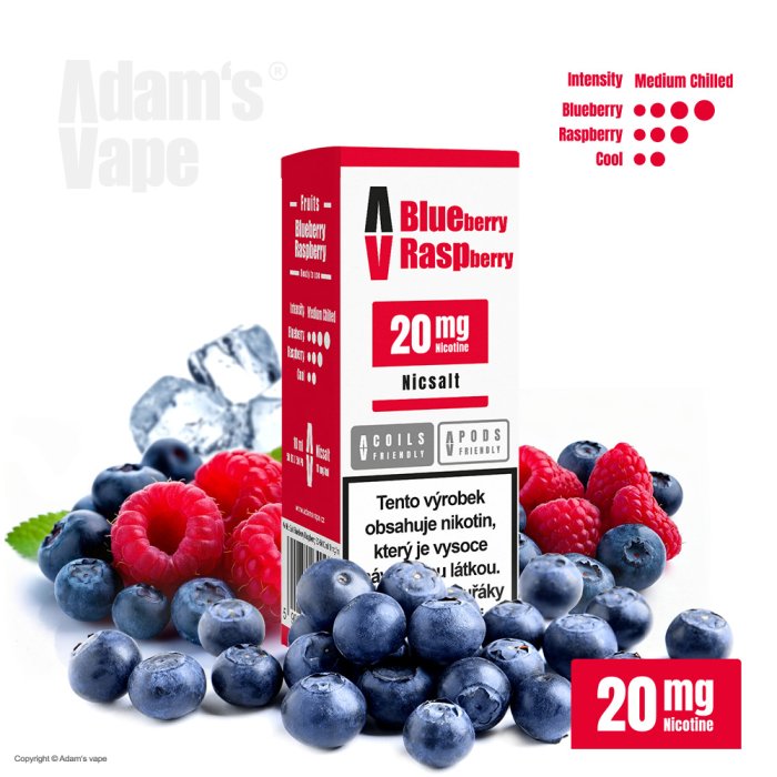 Levně Adams Vape (Adams Vape Salt) 10ml Blueberry Raspberry Nikotín: 20mg