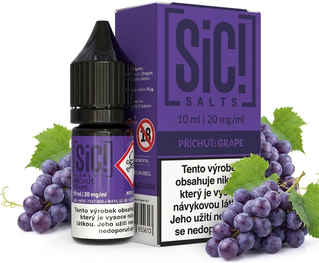 Levně Sic! (Sic! Salt) 10ml Grape Ice Nikotín: 10mg