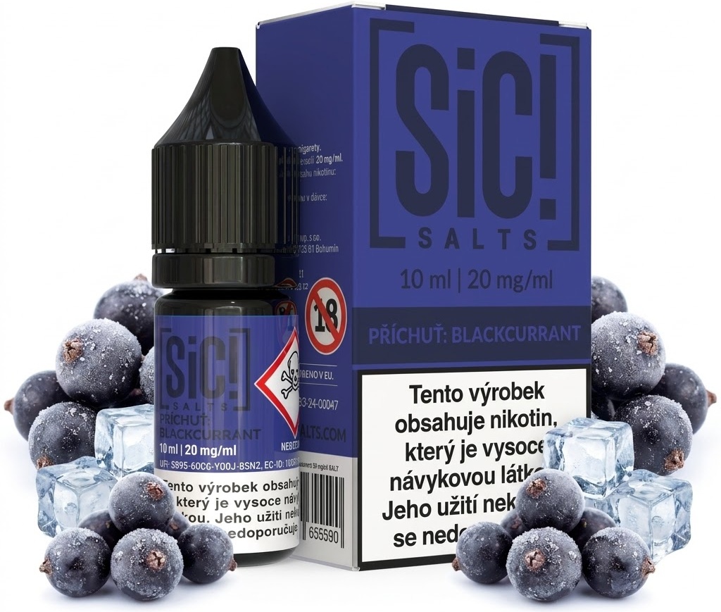Levně Sic! (Sic! Salt) 10ml Blackcurrant Ice Nikotín: 10mg
