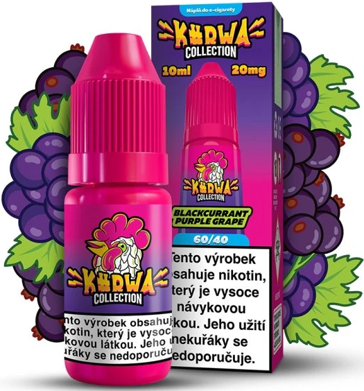Levně Kurwa (Kurwa Salt 20mg) 10ml Blackcurrant Purple Grape