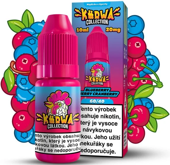 Levně Kurwa (Kurwa Salt 20mg) 10ml Blueberry Cherry Cranberry