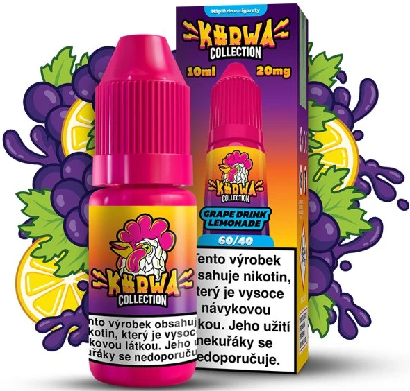 Levně Kurwa (Kurwa Salt 20mg) 10ml Grape Drink Lemonade