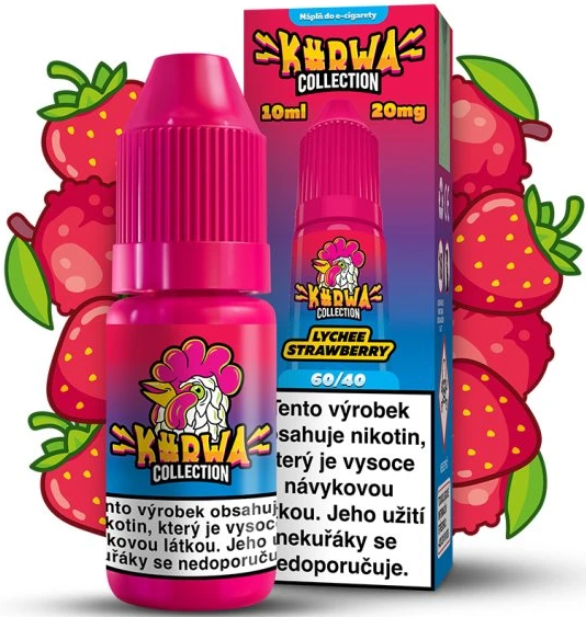 Levně Kurwa (Kurwa Salt 20mg) 10ml Lychee Strawberry