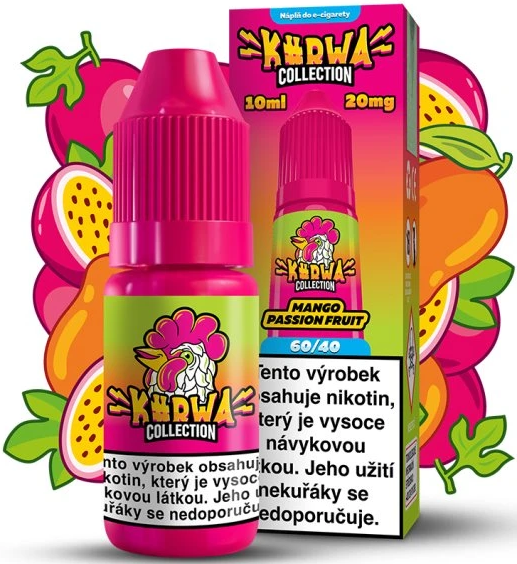 Levně Kurwa (Kurwa Salt 20mg) 10ml Mango Passionfruit
