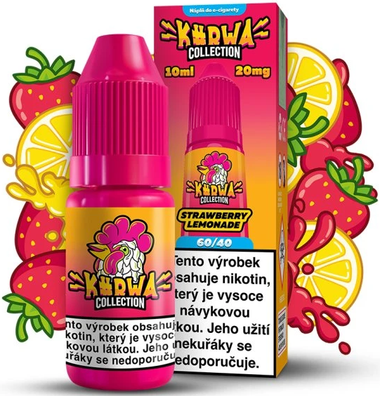 Levně Kurwa (Kurwa Salt 20mg) 10ml Strawberry Lemonade