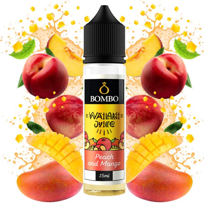 Levně Bombo Příchuť Bombo-Wailani Shake and Vape 15/60ml Peach and Mango (Broskev a mango)