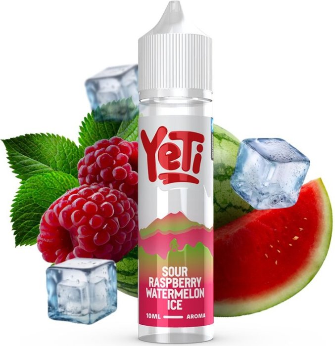 Levně Příchuť Yeti Shake and Vape 10/60ml Sour Raspberry Watermelon Ice (Ledový meloun s malinou)