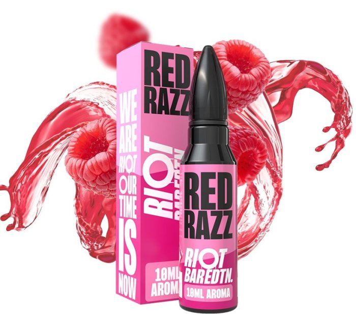 Levně Příchuť Riot Squad Shake and Vape 10/60ml Red Razz (Malinová tříšť)