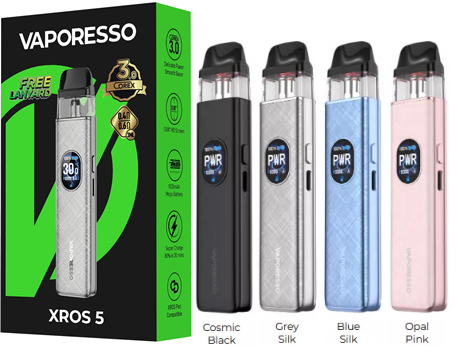 Levně Vaporesso Xros 5 POD elektronická cigareta 1500mAh Barva: Černá