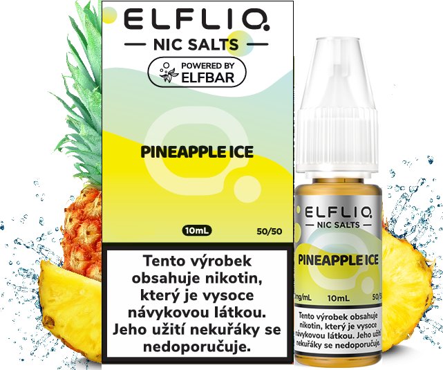 Levně Elf Bar (Elf Bar Elfliq Salt) 10ml Pineapple Ice Nikotín: 10mg