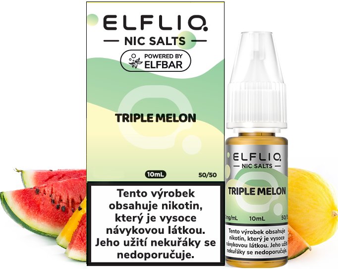Levně Elf Bar (Elf Bar Elfliq Salt) 10ml Triple Melon Nikotín: 10mg