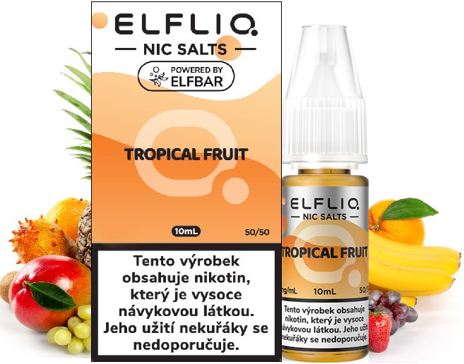 Levně Elf Bar (Elf Bar Elfliq Salt) 10ml Tropical Fruit Nikotín: 10mg