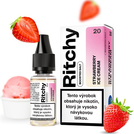 Levně Liqua (Ritchy Salt) 10ml Strawberry Ice Cream Nikotín: 10mg