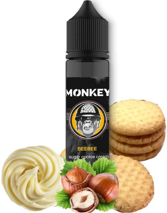Levně Příchuť Monkey Shake and Vape 10/60ml BeeBee Sugar Cookie Cream