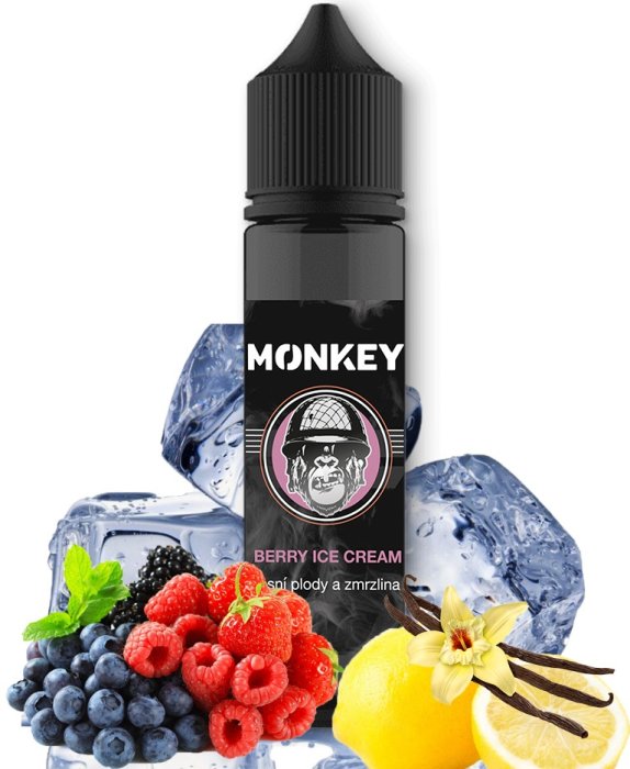 Levně Příchuť Monkey Shake and Vape 10/60ml Berry Ice Cream