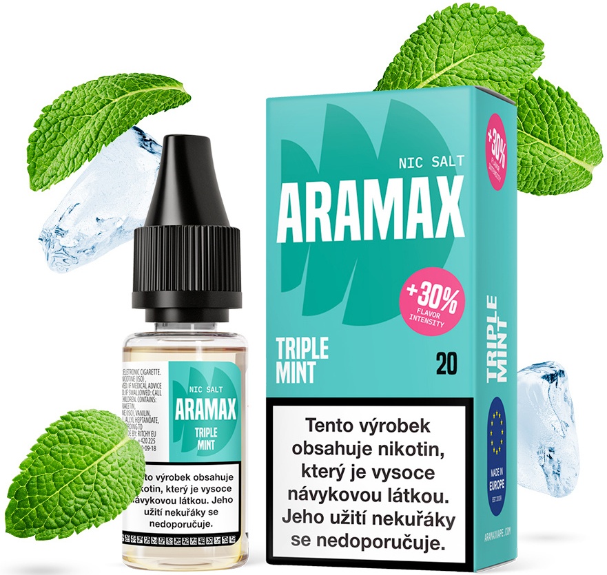 Levně Aramax (Aramax Salt) 10ml Triple Mint Nikotín: 10mg