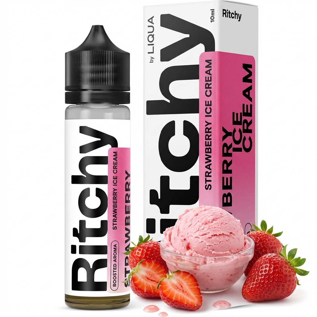 Levně Příchuť Liqua Ritchy 10/60ml Strawberry Ice Cream