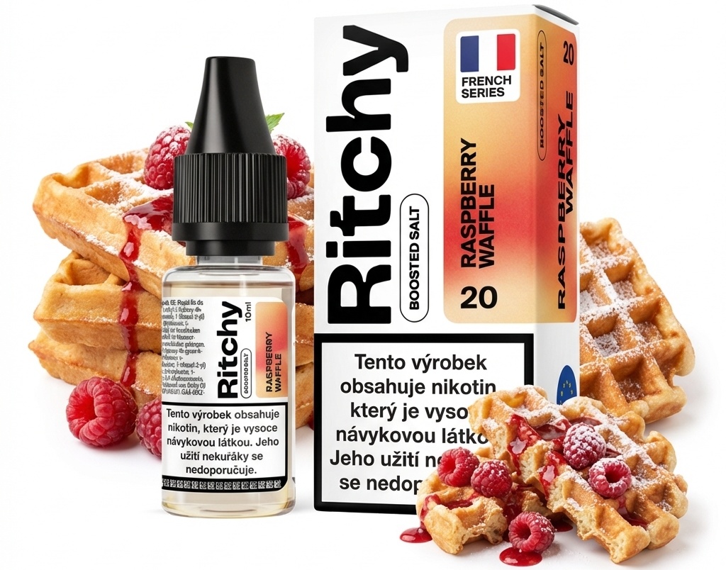 Levně Liqua (Ritchy Salt) 10ml Raspberry Waffle Nikotín: 10mg