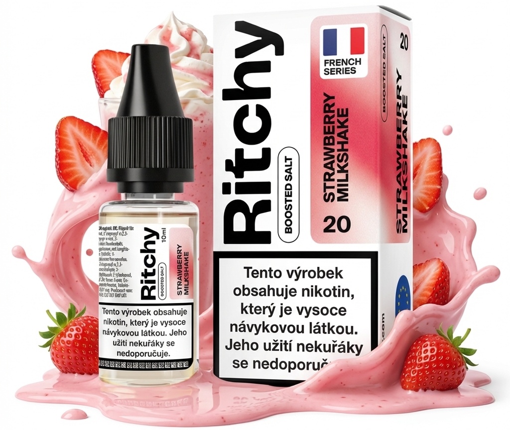 Levně Liqua (Ritchy Salt) 10ml Strawberry Milkshake Nikotín: 10mg
