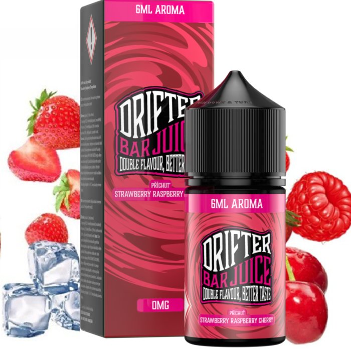 Levně Příchuť Juice Sauz Drifter Shake and Vape 6/30ml Strawberry Raspberry Cherry