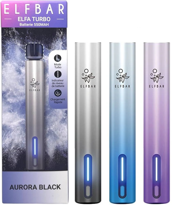 Elf Bar 1x Elf Bar-Elfa Turbo elektronická cigareta 550mAh Barva: Černá