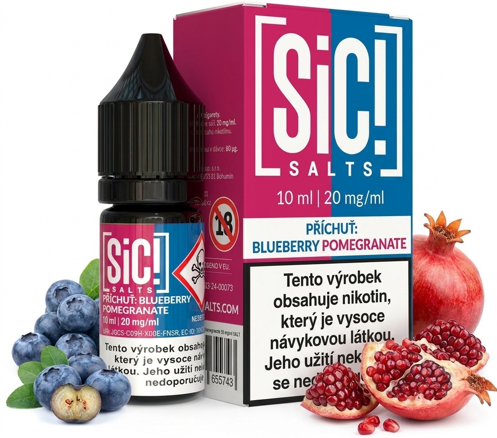 Levně Sic! (Sic! Salt) 10ml Blueberry Pomegranate Nikotín: 20mg