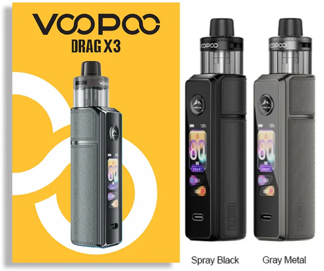 Levně VOOPOO POD Drag X3 elektronická cigareta 80W Barva: Černá