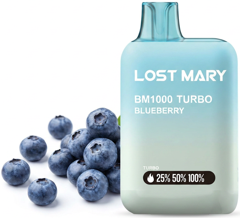 Levně Elf Bar Elf Bar-Lost Mary Turbo jednorázová elektronická cigareta Blueberry (Borůvka) 20mg 1000 potáhnutí