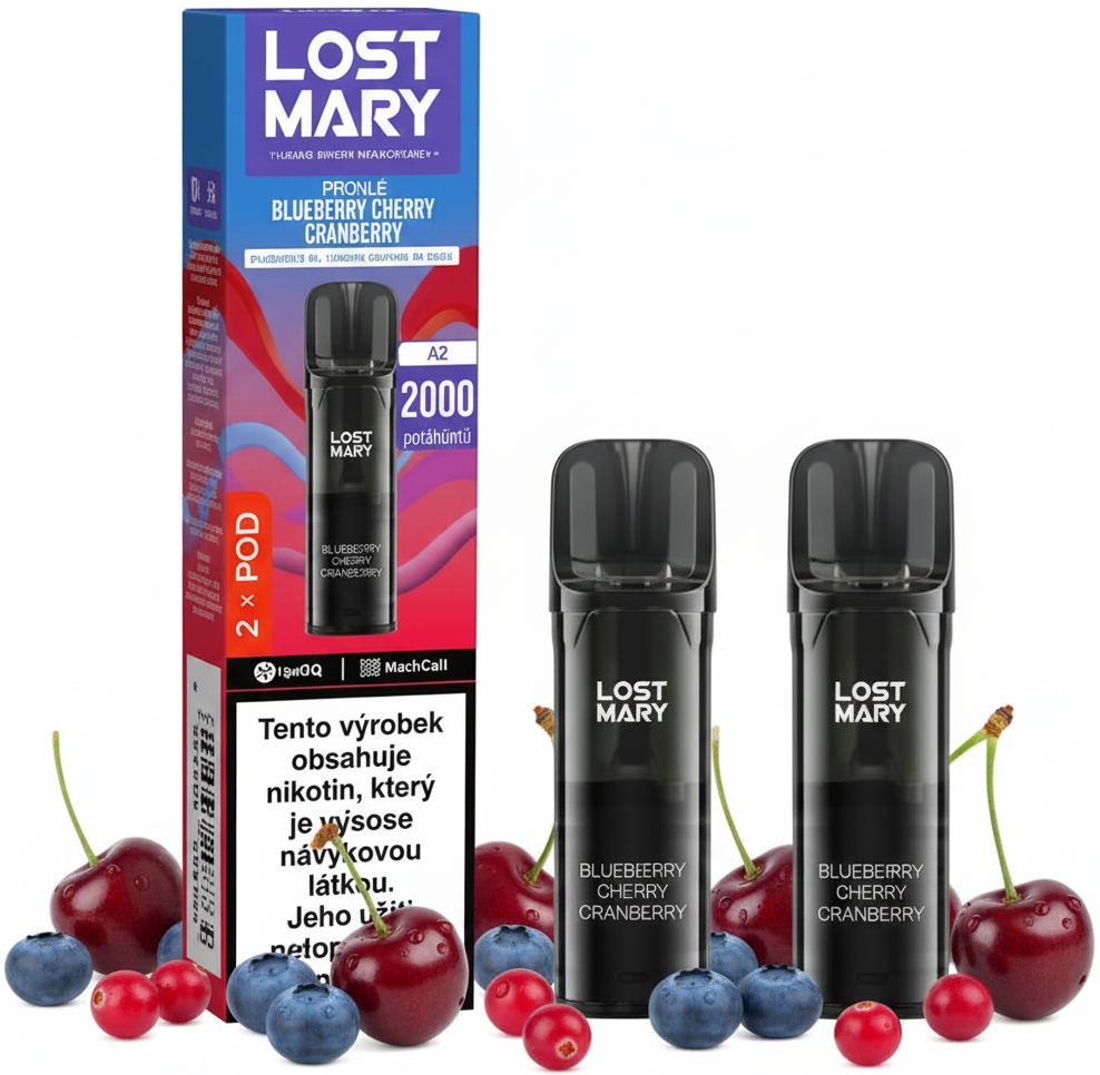 Elf Bar Elf Bar-Lost Mary Glayce Cartridge Blueberry Cherry Cranberry 20mg