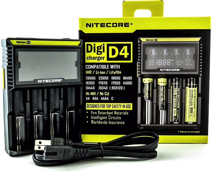 Levně Univerzální nabíječka pro články Nitecore D4 LCD