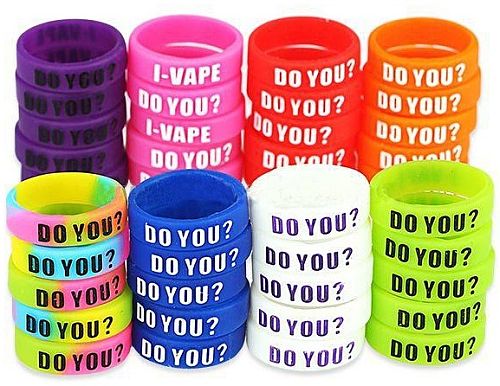 Levně Microcig Silikonové dekorativní kroužky (I-Vape - Du You?) Barva: Modrá
