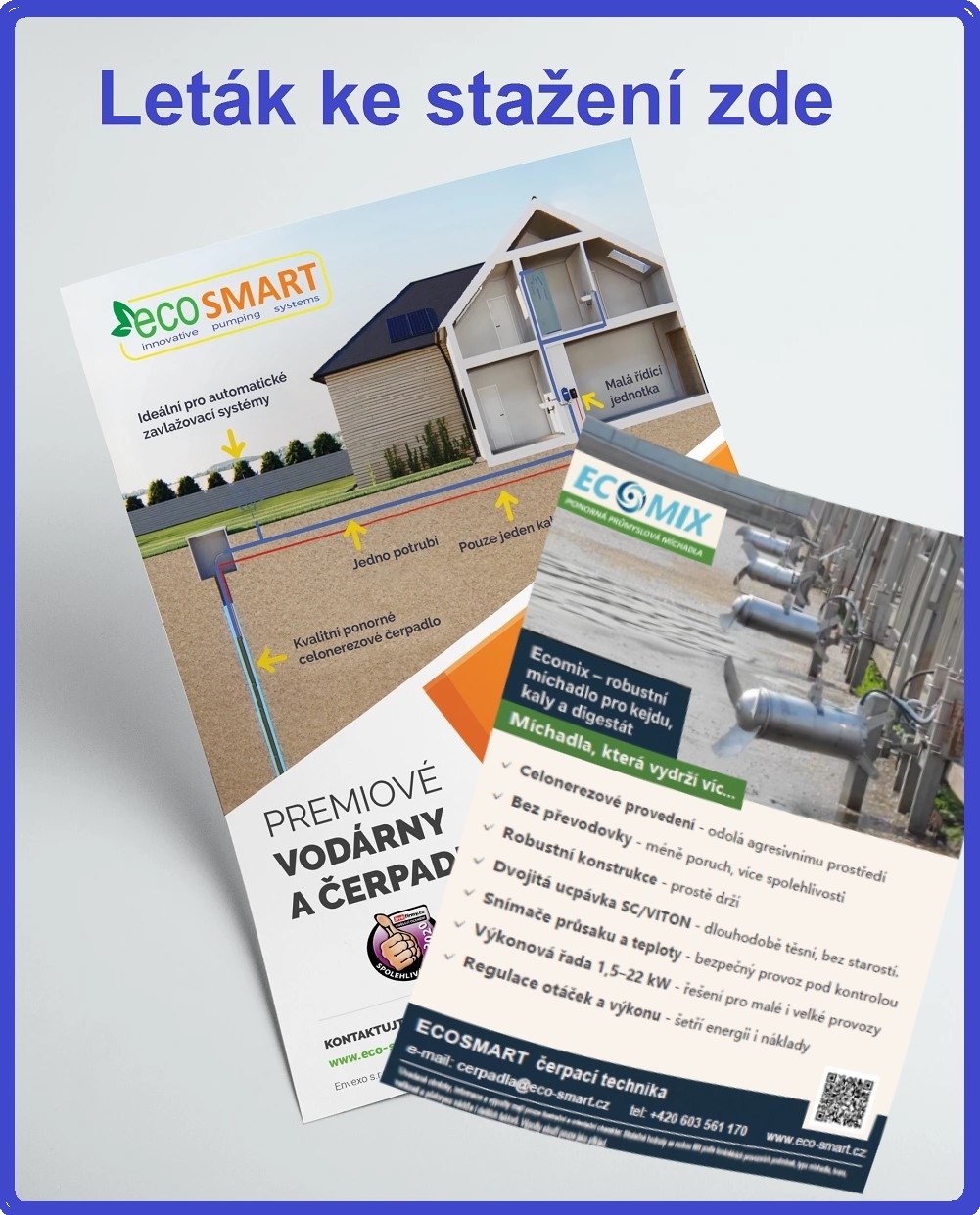 Vodárny EcoSmart + ECOMIX míchadla