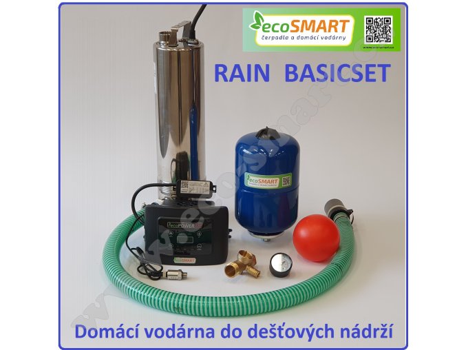 Domácí vodárna do dešťovky. Basic set pro instalaci bez řemeslníků.