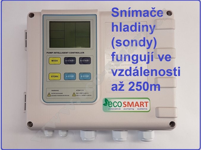 EcoSmart CONTROL hlídání hladiny dvou čerpadel – 250m sondy