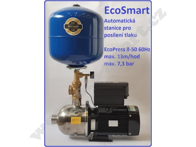 EcoPress 8 50 60Hz automatická stanice pro zvýšení tlaku, ATS, pro posílení tlaku