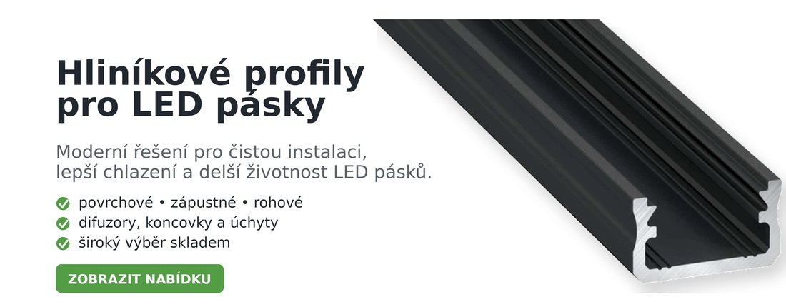 Hliníkové profily pro LED pásky
