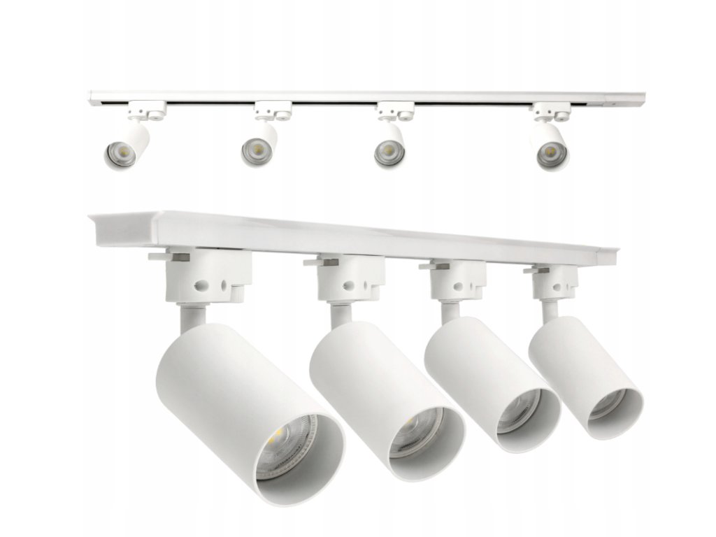LED lišta 1m + 4x GU10 bodové světlo - sada