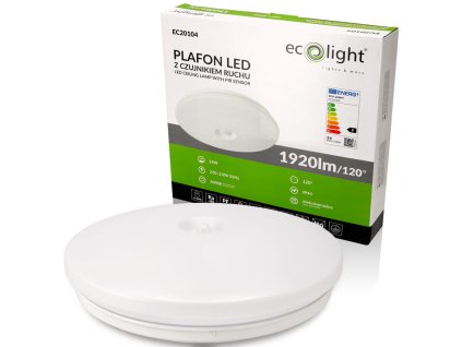 LED stropní svítidlo 24W IP44 PIR neutrální bílá