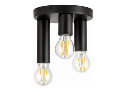 37796 1 stropni svitidlo viki 3x e27 kulate cerne