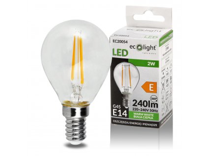 39582 led zarovka e14 2w tepla bila