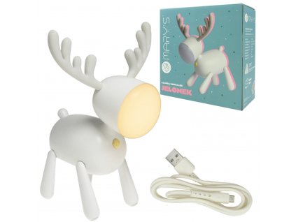 40824 detska led nocni lampa white deer