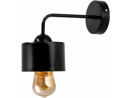 40887 nastenna lampa 1x e27 hrnek cerny