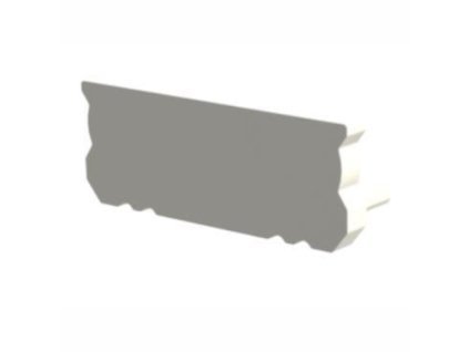 44008 krytka pro hlinikovy povrchovy profil bily bez otvoru